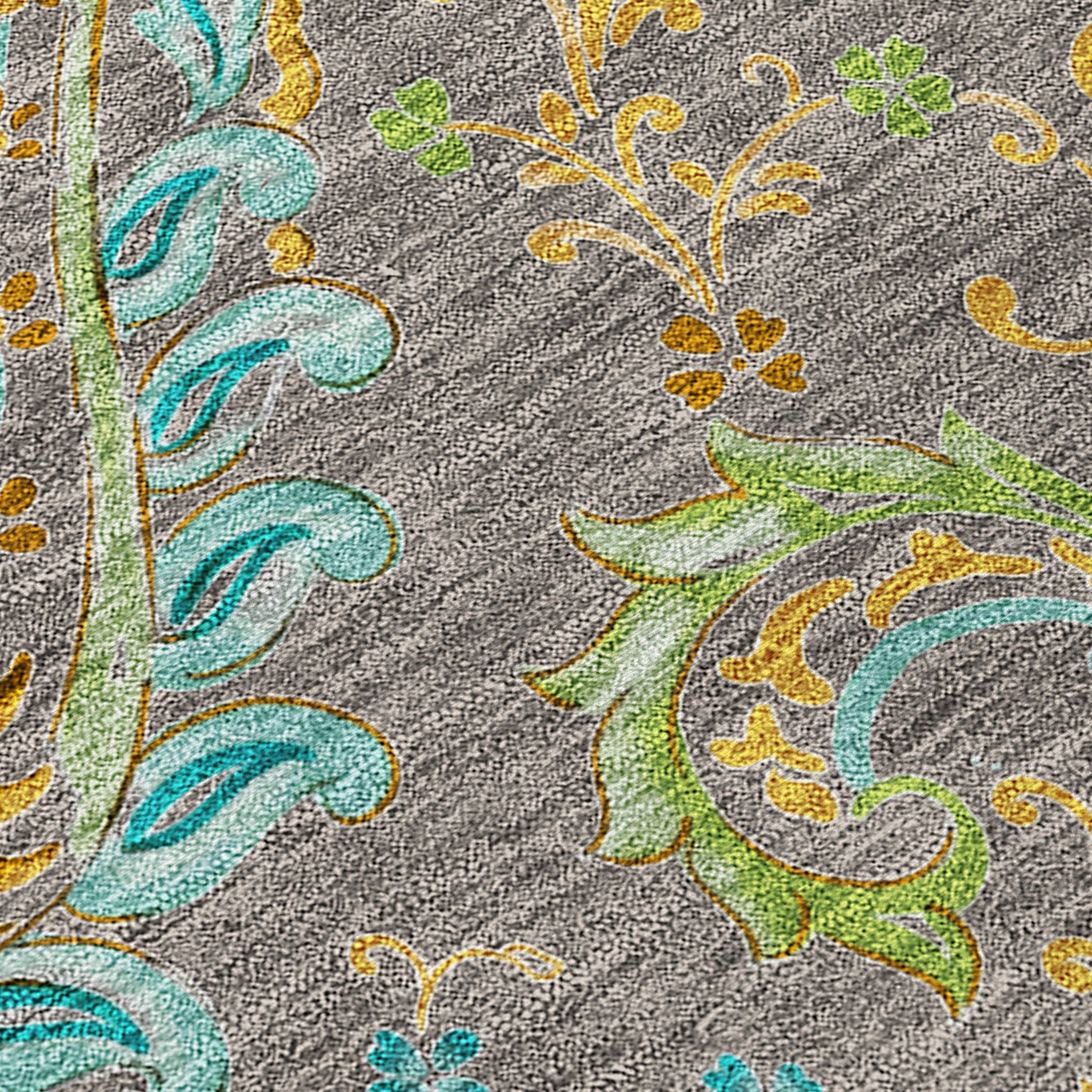 Addison Rugs Paisley Taupe Washable Indoor-Outdoor Rug