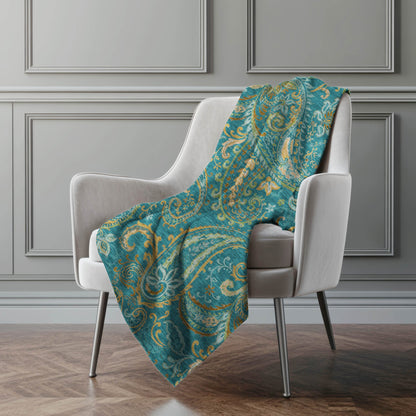 Addison Rugs Paisley Teal Washable Indoor-Outdoor Rug