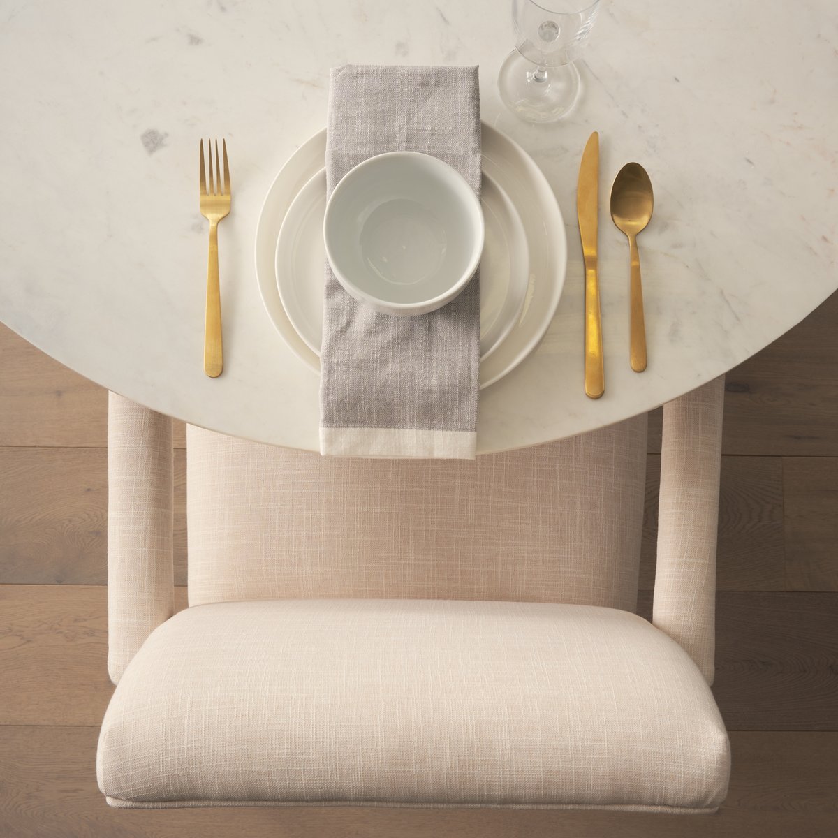 Mercana Palisades Cream Fabric Dining Chair 2PC