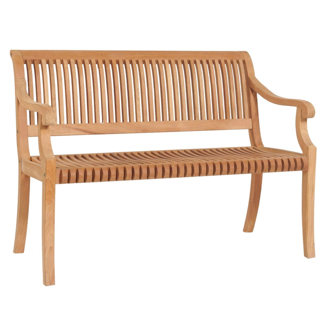 Palm 2-Person Teak Outdoor Bench-Outdoor Benches-HiTeak-Sideboards and Things