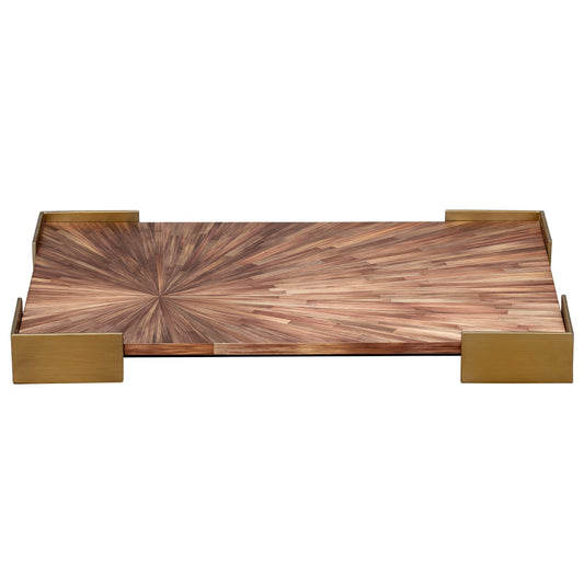 Palm Marquetry Tray-Trays-Jamie Young-Sideboards and Things