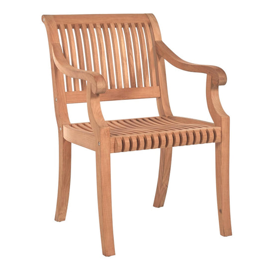 Palm Teak Outdoor Dining Armchair-Outdoor Dining Chairs-HiTeak-Sideboards and Things