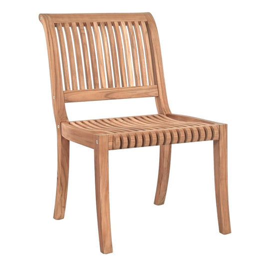 Palm Teak Outdoor Side Chair-Outdoor Dining Chairs-HiTeak-Sideboards and Things