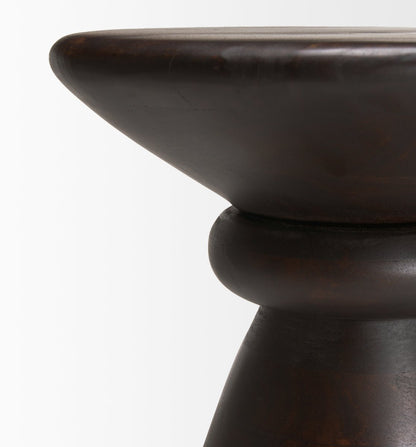 Mercana Palmera Wooden Pedestal Accent Table