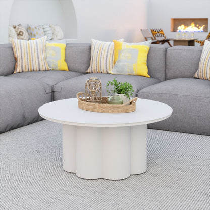 Zuo Modern Palmier Aluminum White Coffee Table