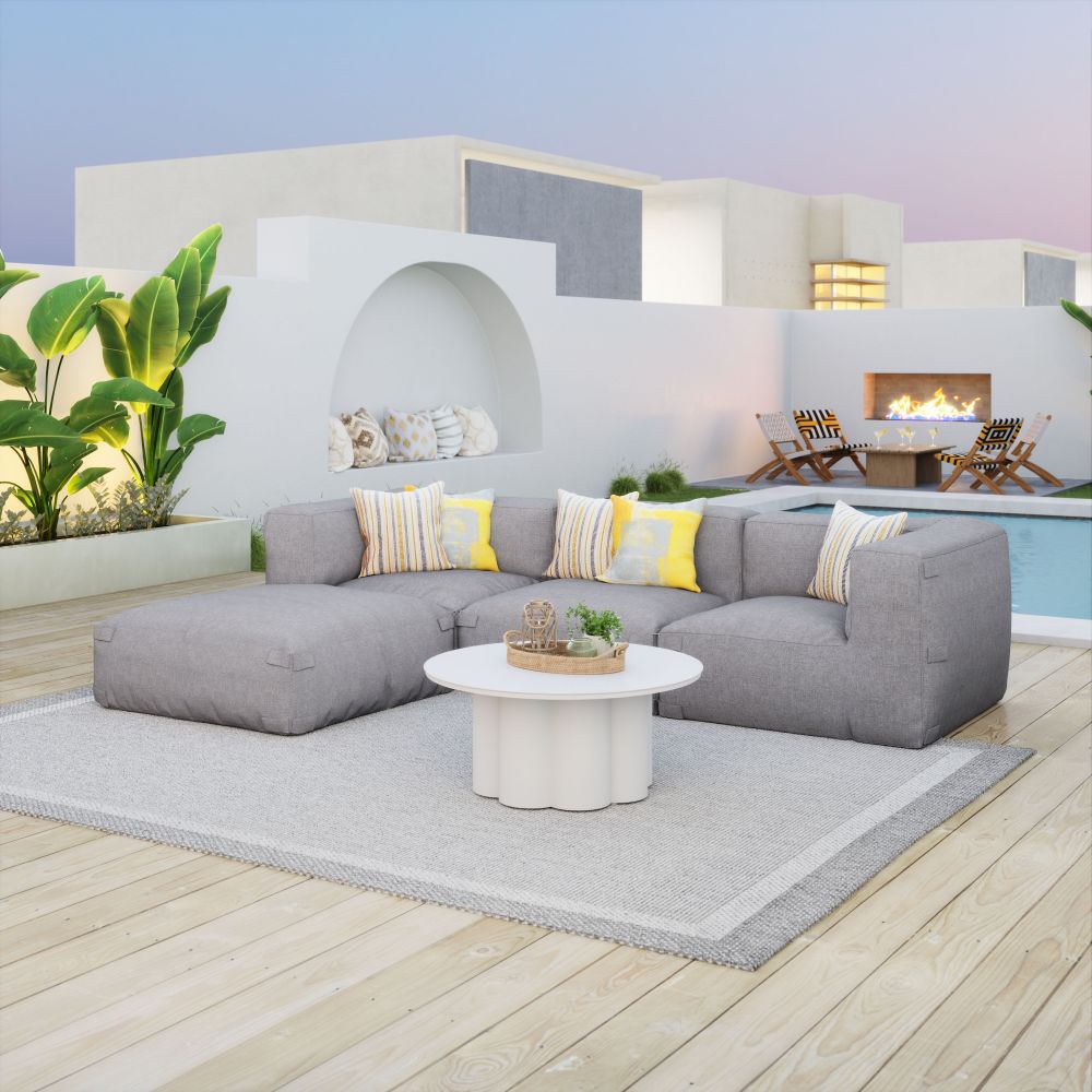 Zuo Modern Palmier Aluminum White Coffee Table