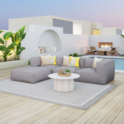 Zuo Modern Palmier Aluminum White Coffee Table