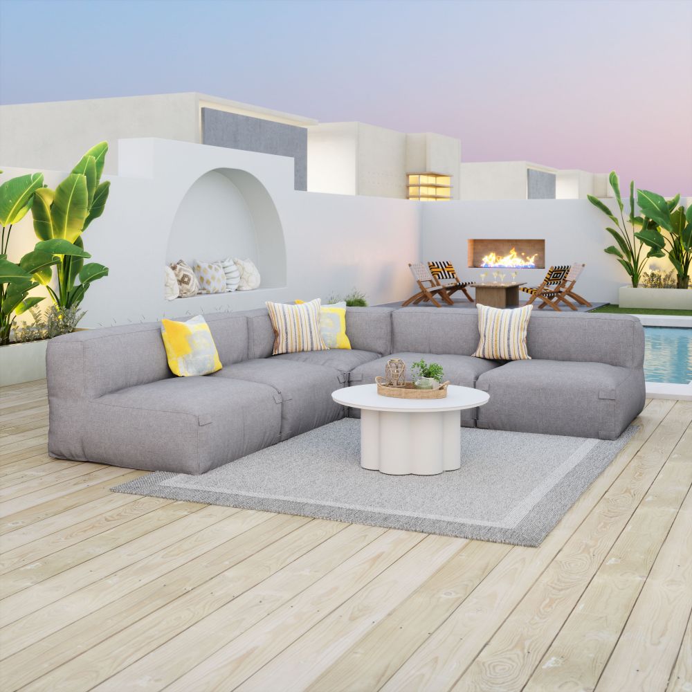 Zuo Modern Palmier Aluminum White Coffee Table