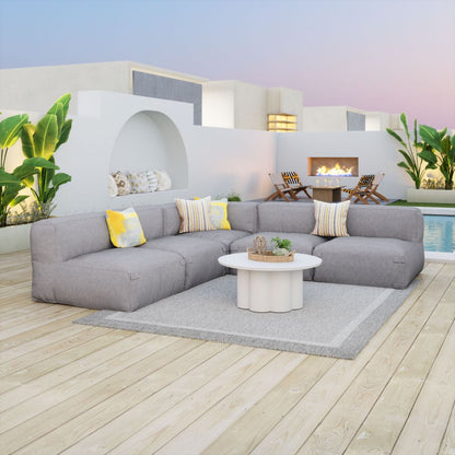 Zuo Modern Palmier Aluminum White Coffee Table