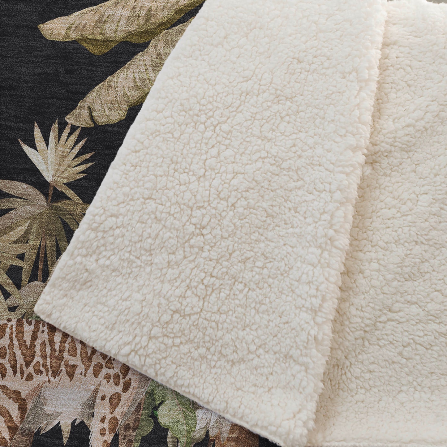 Palms & Safari Animals 50" x 70" Throw Blanket