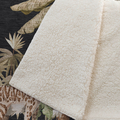 Palms & Safari Animals 50" x 70" Throw Blanket