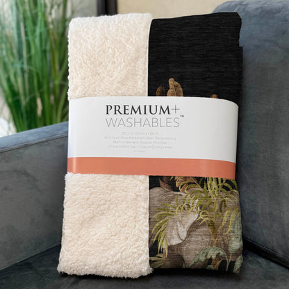 Palms & Safari Animals 50" x 70" Throw Blanket