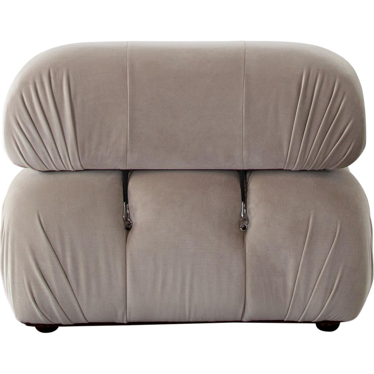 Paloma Armless Chair in Mink Tan Velvet-Sofas & Loveseats-Diamond Sofa-Sideboards and Things 