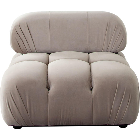 Paloma Armless Chair in Mink Tan Velvet-Sofas & Loveseats-Diamond Sofa-Sideboards and Things 