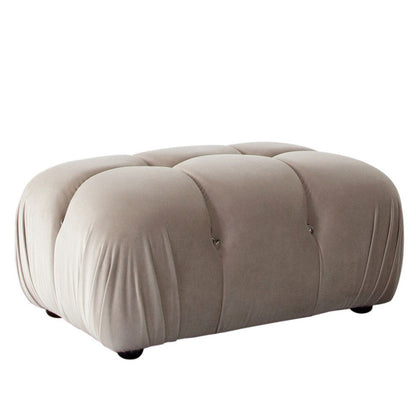 Paloma Rectangle Ottoman in Mink Tan Velvet-Ottomans-Diamond Sofa-Sideboards and Things 