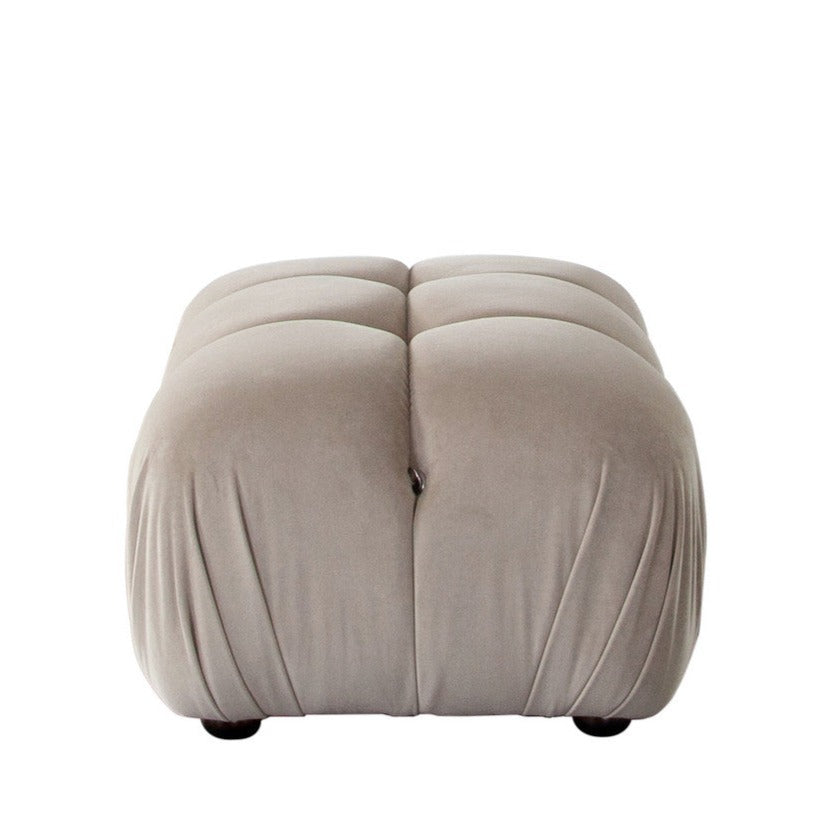 Paloma Rectangle Ottoman in Mink Tan Velvet-Ottomans-Diamond Sofa-Sideboards and Things 