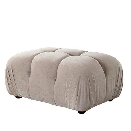 Paloma Rectangle Ottoman in Mink Tan Velvet-Ottomans-Diamond Sofa-Sideboards and Things 