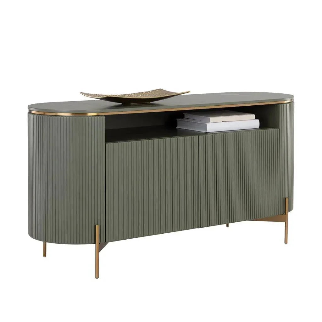 Paloma Wooden Steel Luxurious Sideboard - LOOMLAN - SUNPAN - Sideboards