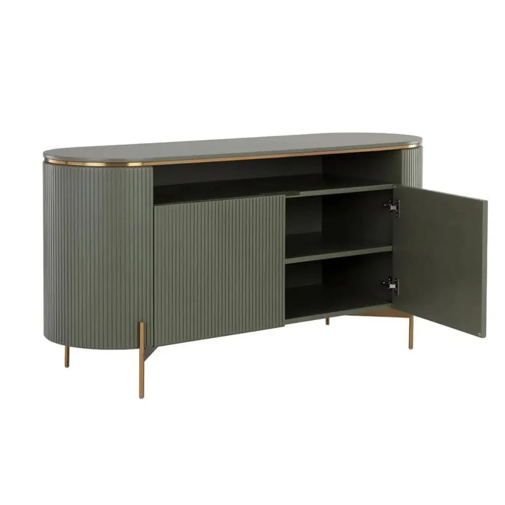 Paloma Wooden Steel Luxurious Sideboard - LOOMLAN - SUNPAN - Sideboards