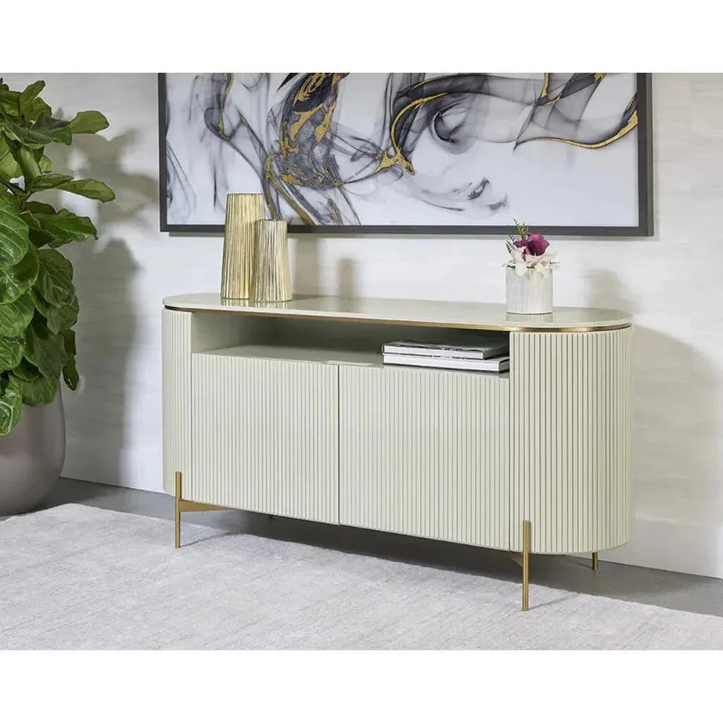 Paloma Wooden Steel Luxurious Sideboard - LOOMLAN - SUNPAN - Sideboards
