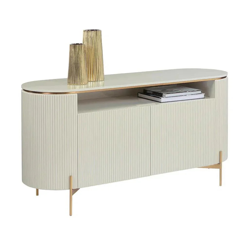 Paloma Wooden Steel Luxurious Sideboard - LOOMLAN - SUNPAN - Sideboards