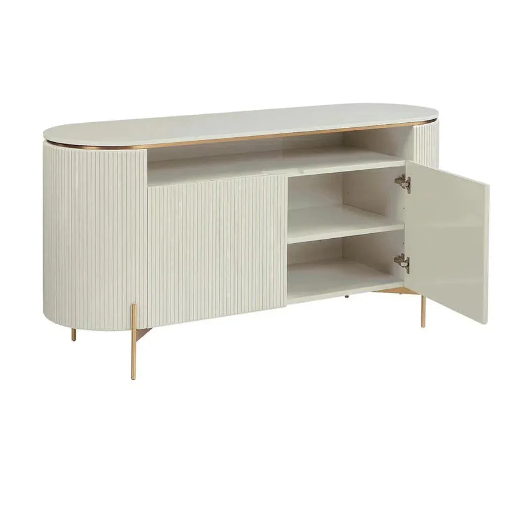 Paloma Wooden Steel Luxurious Sideboard - LOOMLAN - SUNPAN - Sideboards