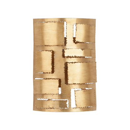Pane Metal Golden Wall Sconce