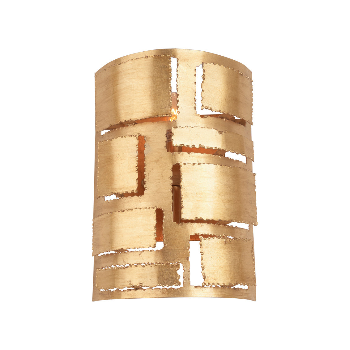 Pane Metal Golden Wall Sconce