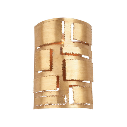 Pane Metal Golden Wall Sconce