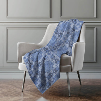Addison Rugs Panel Blue Washable Indoor-Outdoor Rug