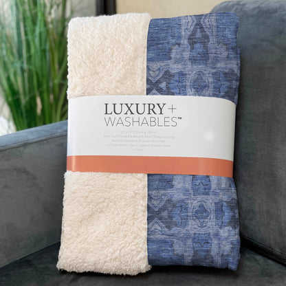 Addison Rugs Panel Blue Washable Indoor-Outdoor Rug
