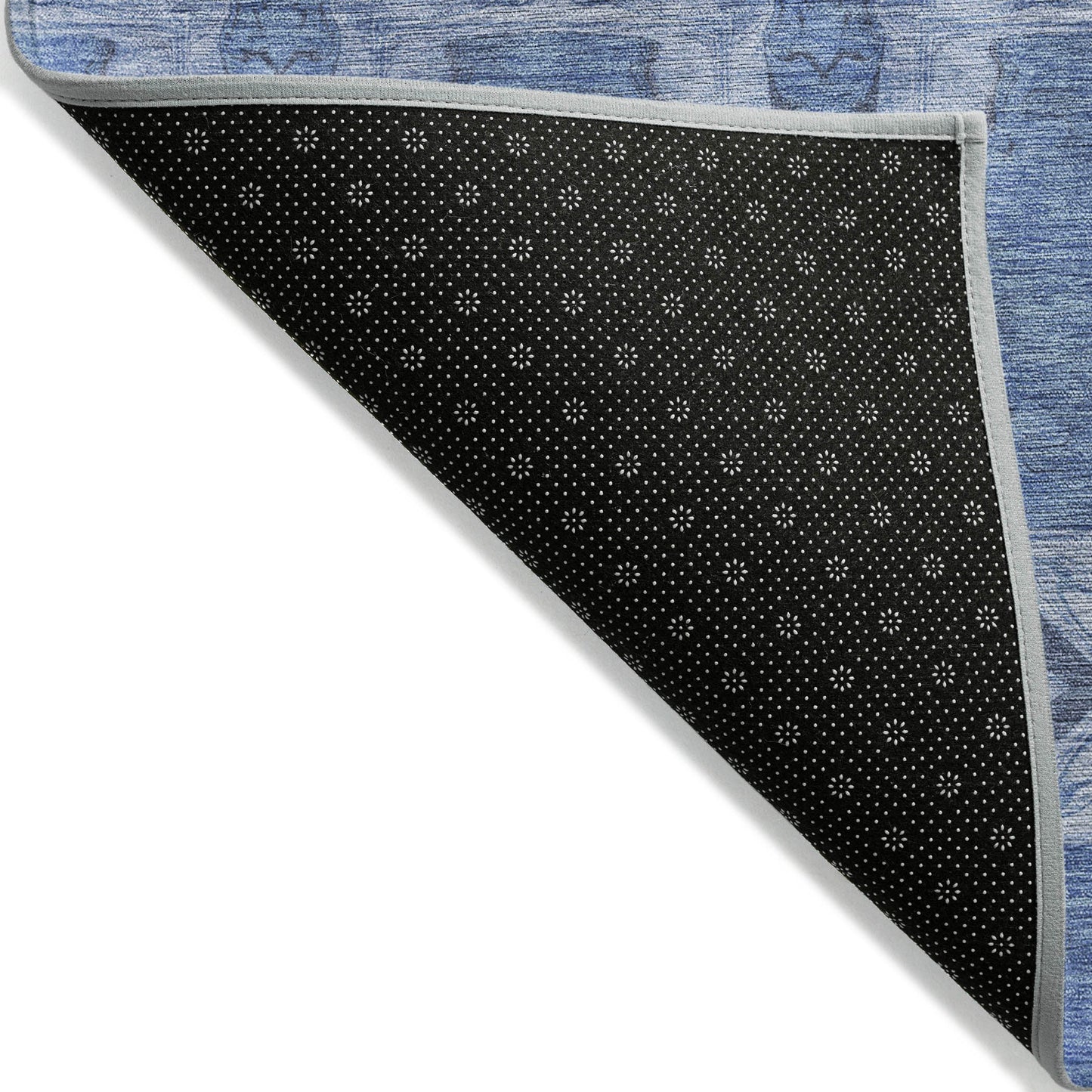 Addison Rugs Panel Blue Washable Indoor-Outdoor Rug