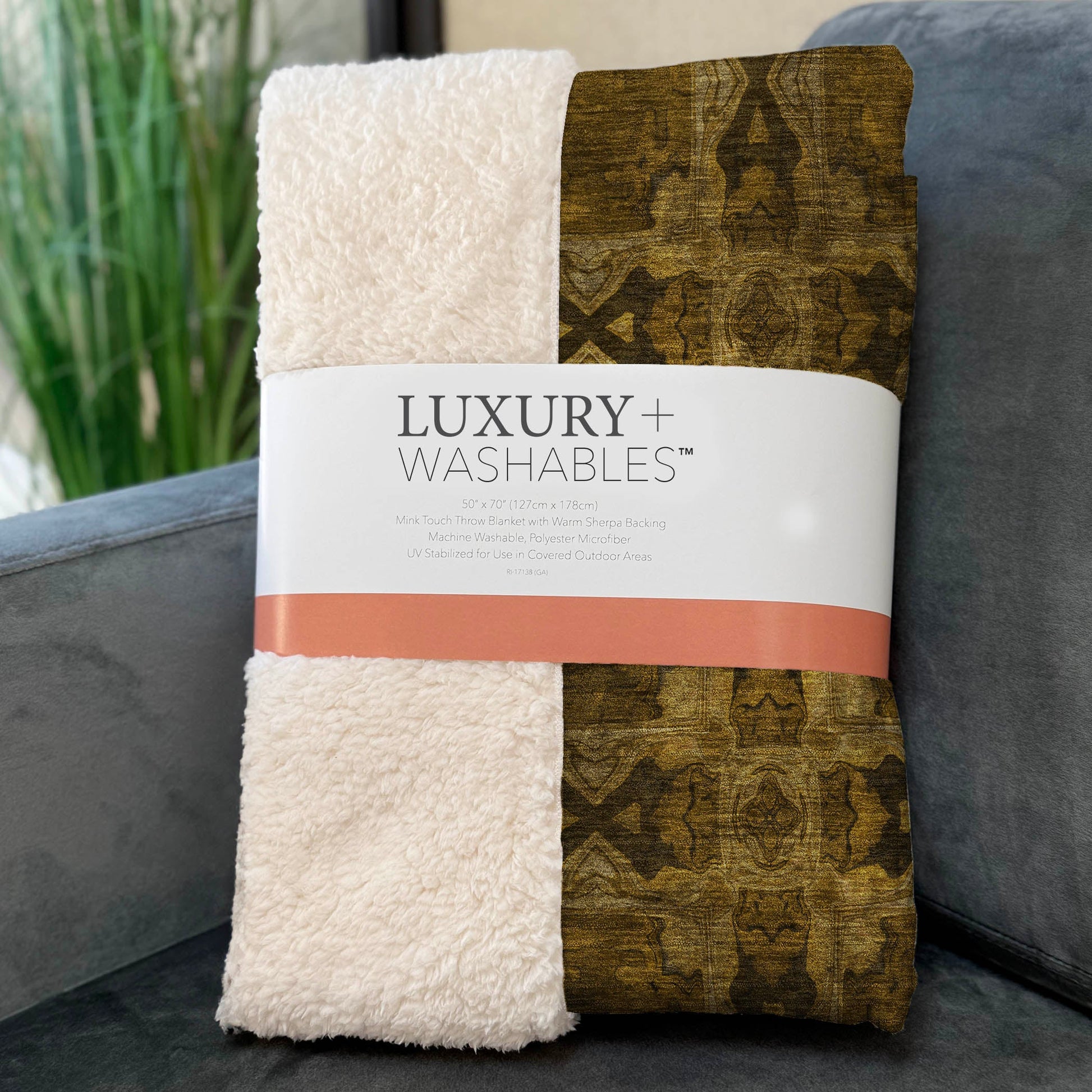 Addison Rugs Panel Chocolate Washable Indoor-Outdoor Rug