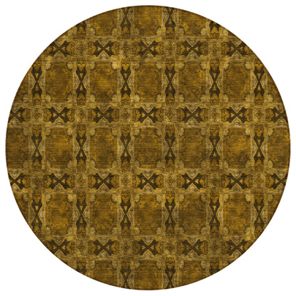 Addison Rugs Panel Chocolate Washable Indoor-Outdoor Rug