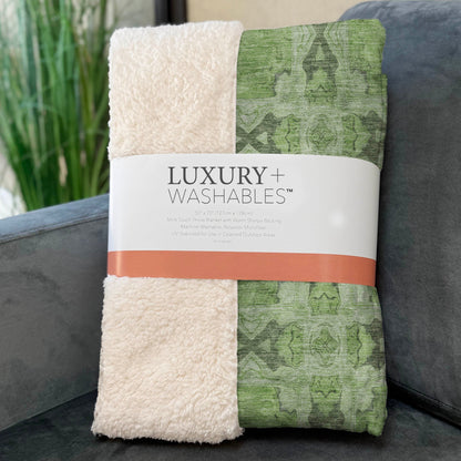 Addison Rugs Panel Green Washable Indoor-Outdoor Rug