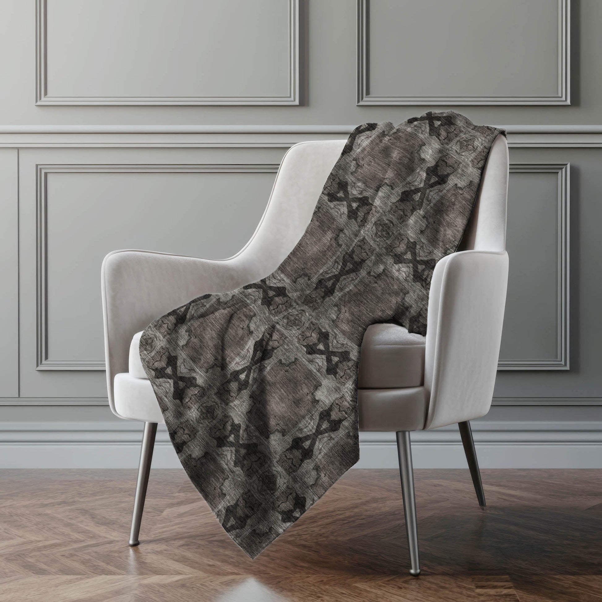 Addison Rugs Panel Grey Washable Indoor-Outdoor Rug
