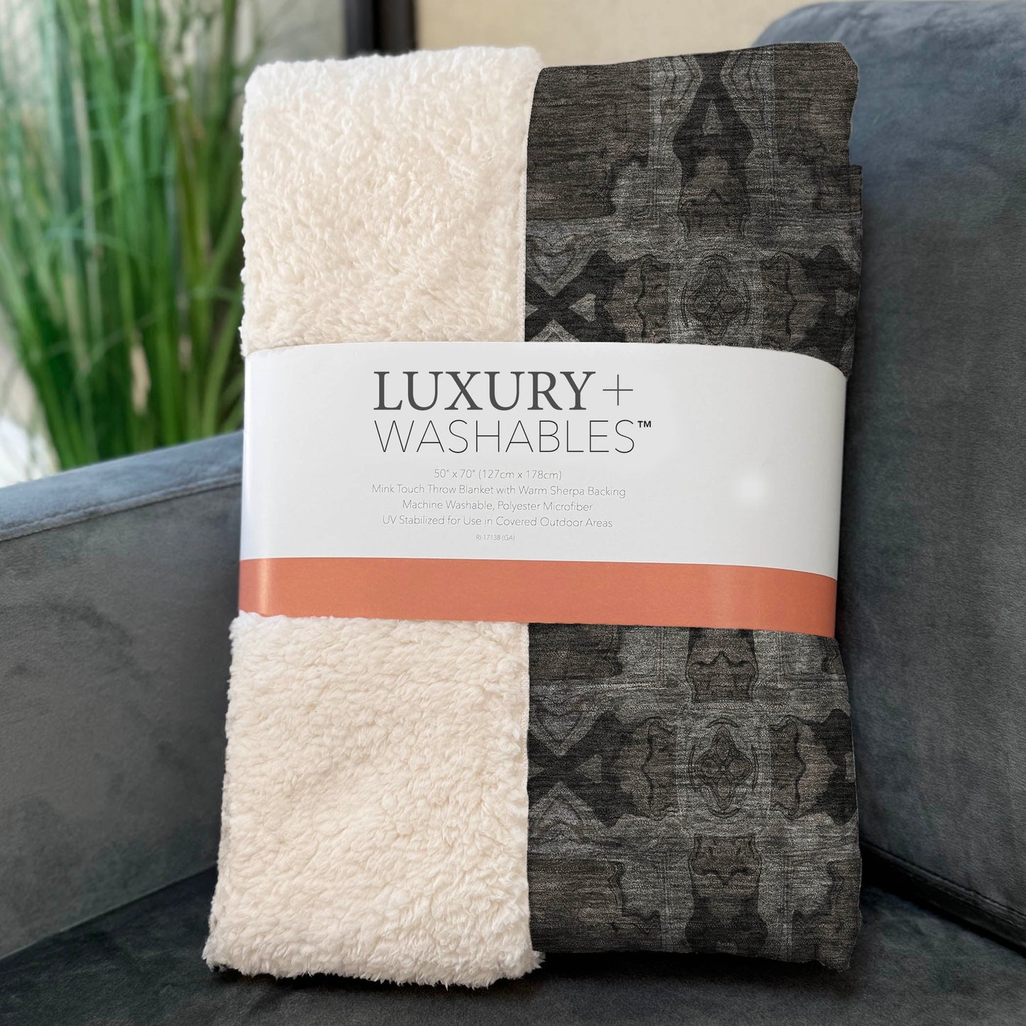 Addison Rugs Panel Grey Washable Indoor-Outdoor Rug