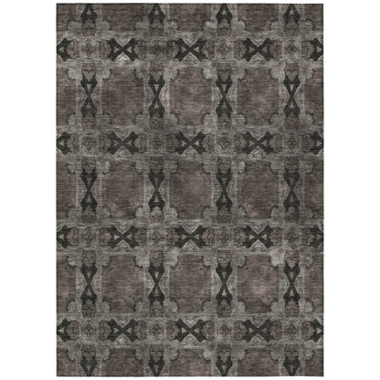 Addison Rugs Panel Grey Washable Indoor-Outdoor Rug