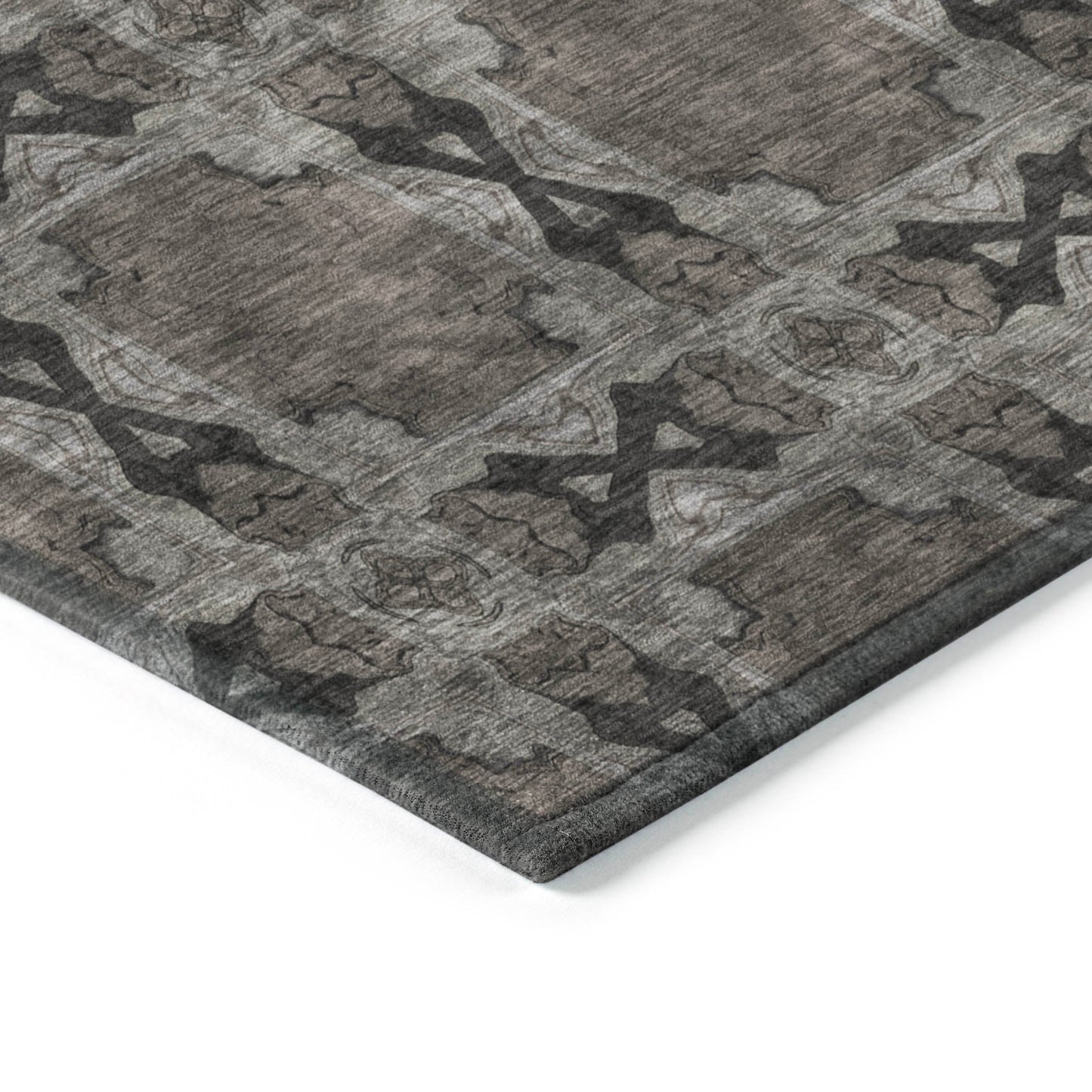 Addison Rugs Panel Grey Washable Indoor-Outdoor Rug