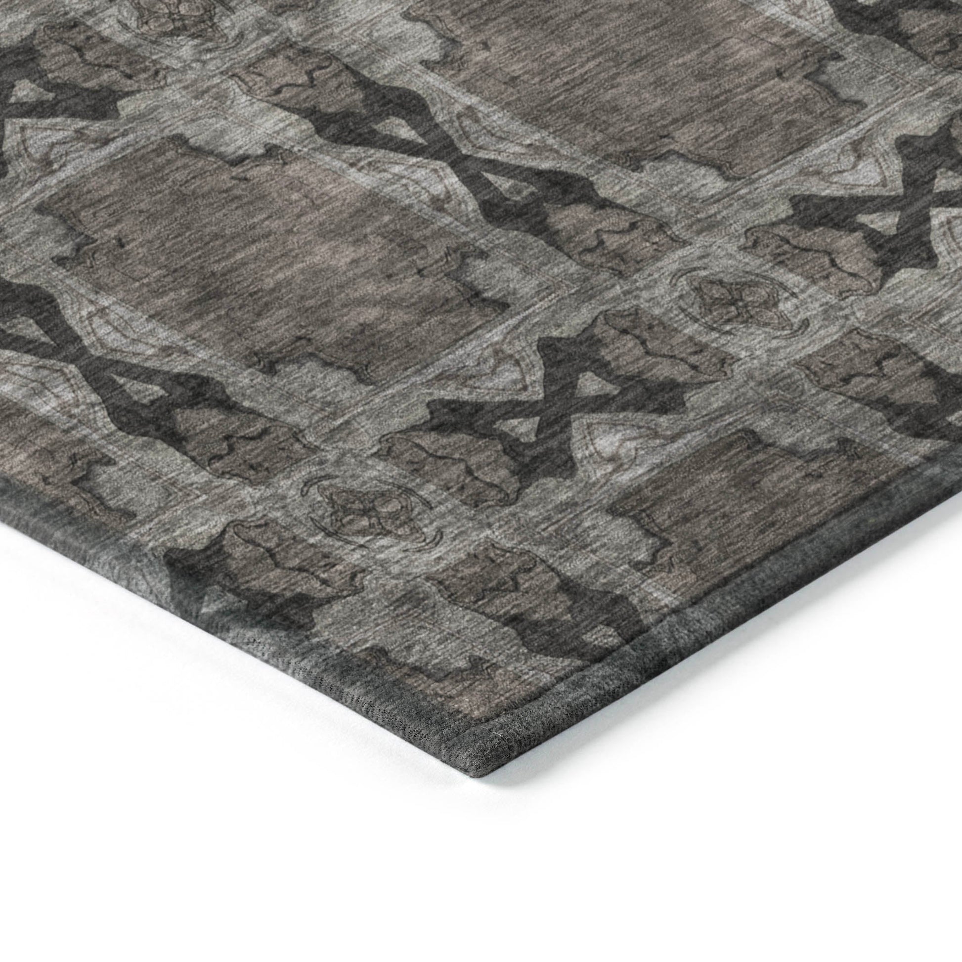 Addison Rugs Panel Grey Washable Indoor-Outdoor Rug