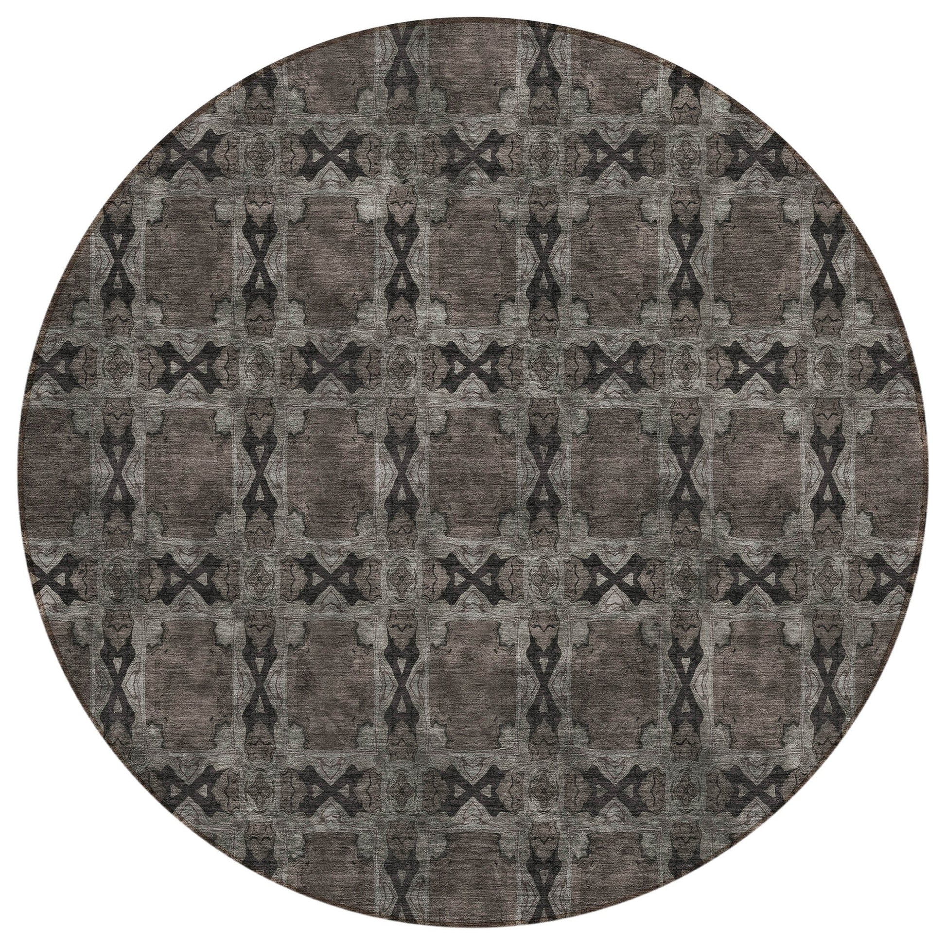Addison Rugs Panel Grey Washable Indoor-Outdoor Rug