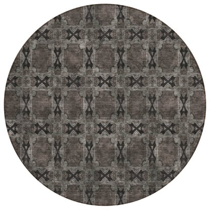 Addison Rugs Panel Grey Washable Indoor-Outdoor Rug
