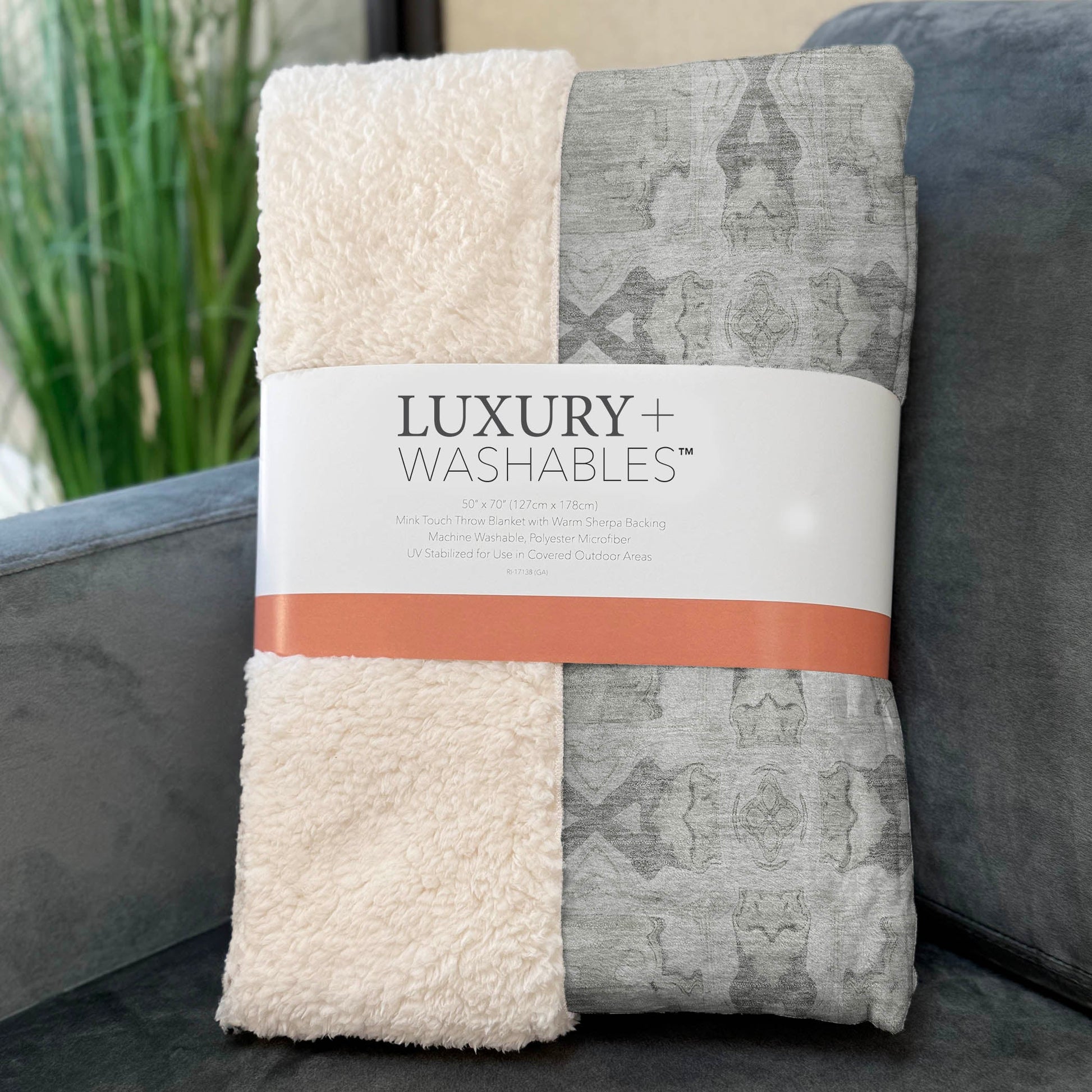 Addison Rugs Panel Ivory Washable Indoor-Outdoor Rug