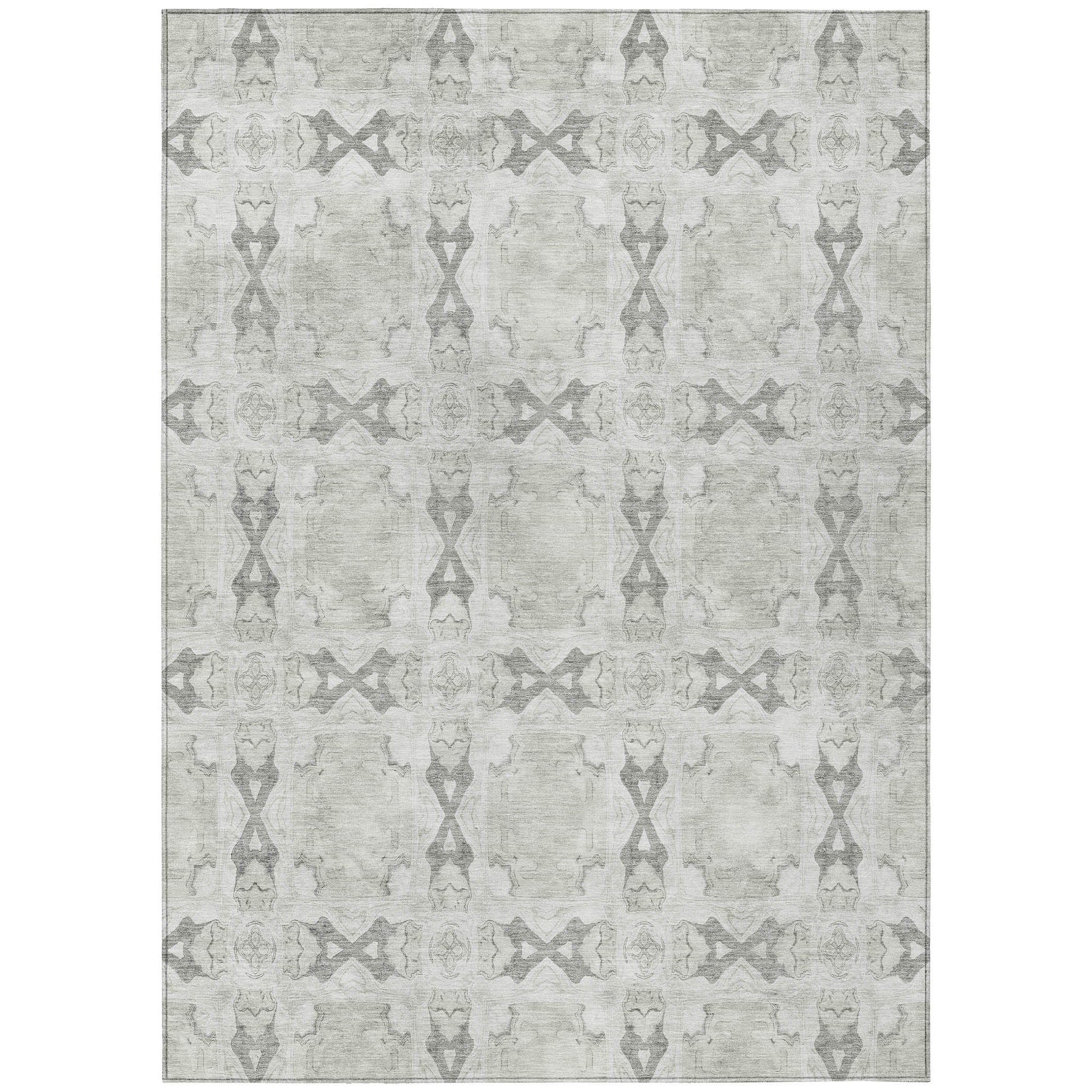 Addison Rugs Panel Ivory Washable Indoor-Outdoor Rug