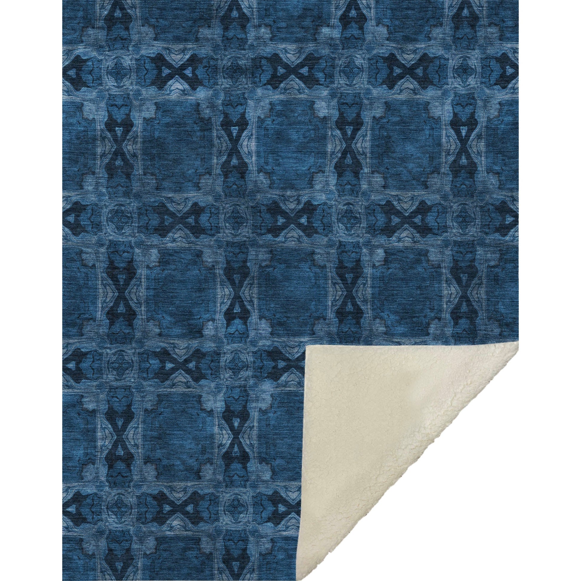 Addison Rugs Panel Navy Washable Indoor-Outdoor Rug