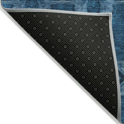 Addison Rugs Panel Navy Washable Indoor-Outdoor Rug