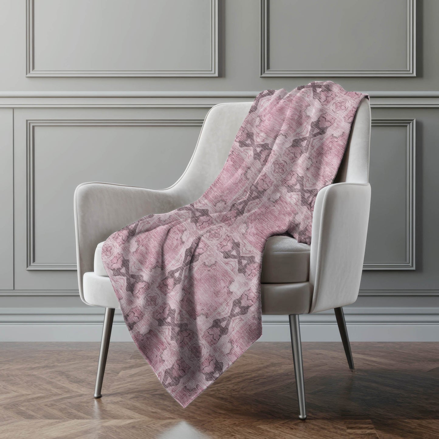 Addison Rugs Panel Pink Washable Indoor-Outdoor Rug
