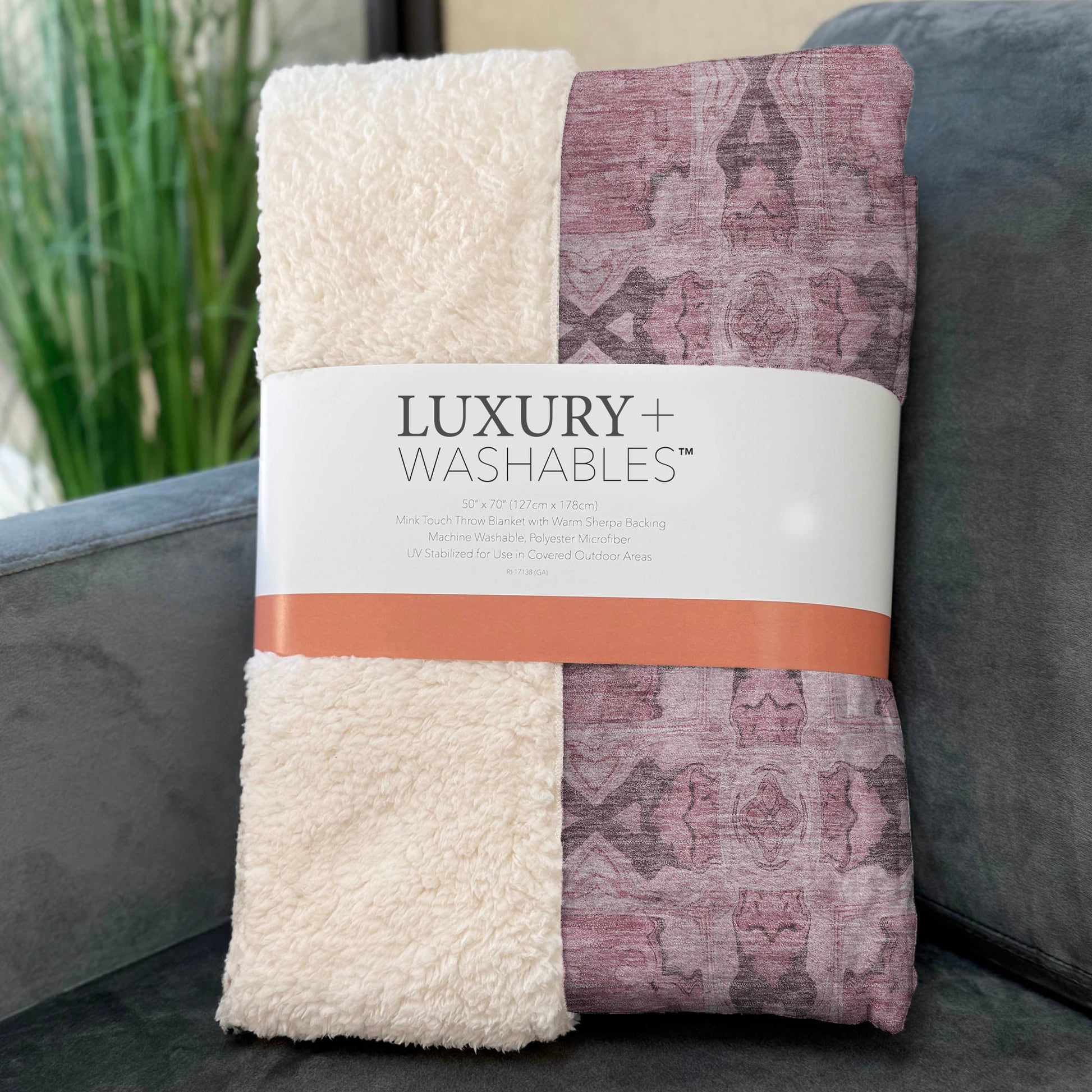 Addison Rugs Panel Pink Washable Indoor-Outdoor Rug