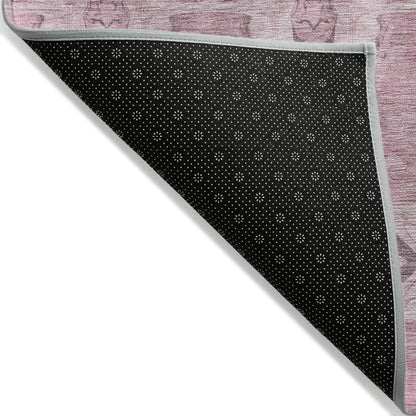 Addison Rugs Panel Pink Washable Indoor-Outdoor Rug