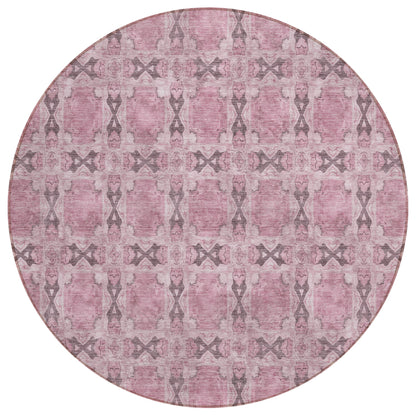 Addison Rugs Panel Pink Washable Indoor-Outdoor Rug